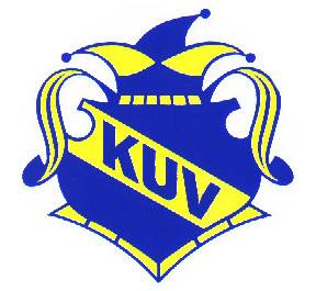 KUV Wiebelskirchen Wappen des KUV mit blauem und gelbem Design und einem Harlekin-Hut.